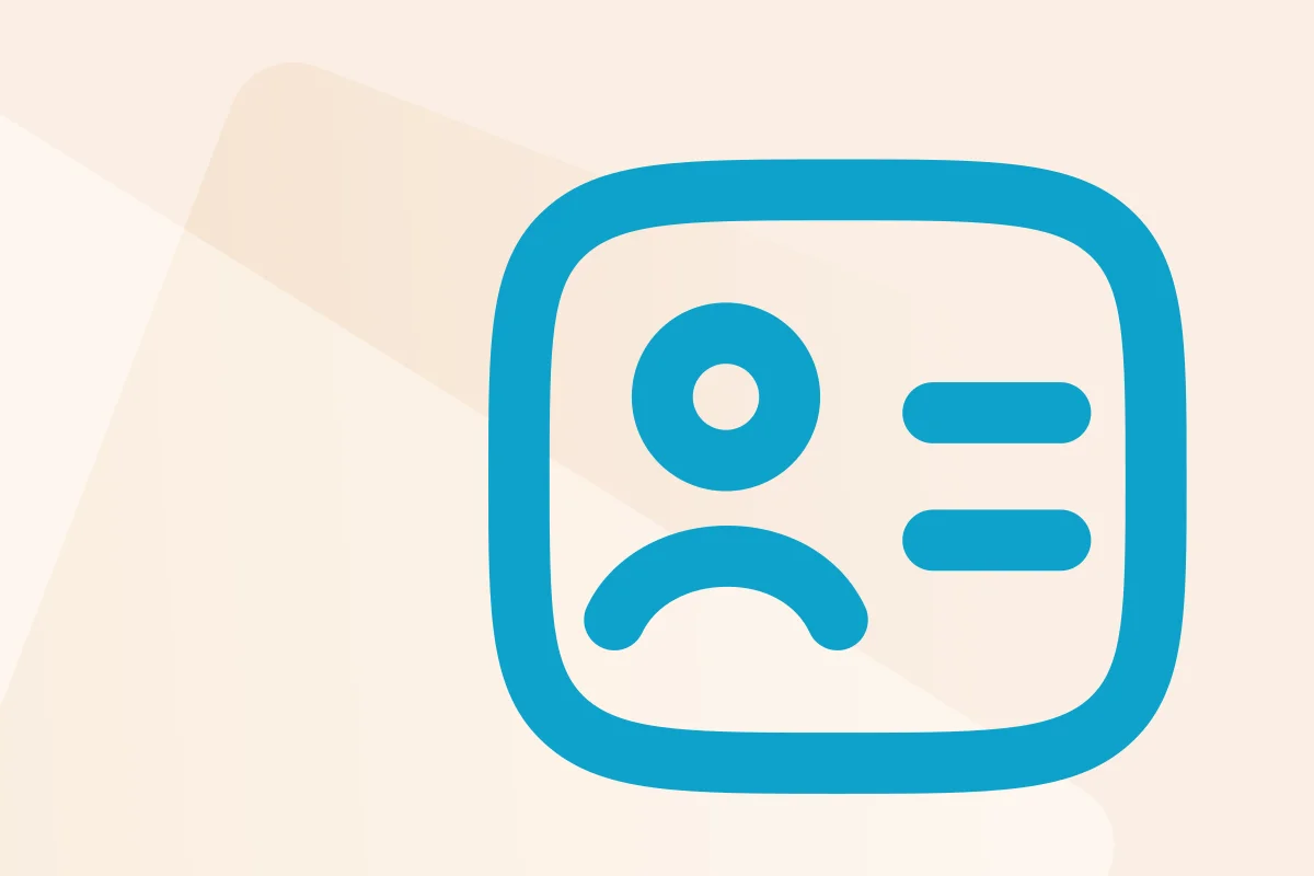 Symbol mit Dokument und stilisiertem Nutzerprofil, steht für die Kategorie Stellenbeschreibungen, Symbolfarbe blau kennzeichnet den Dateityp Word.