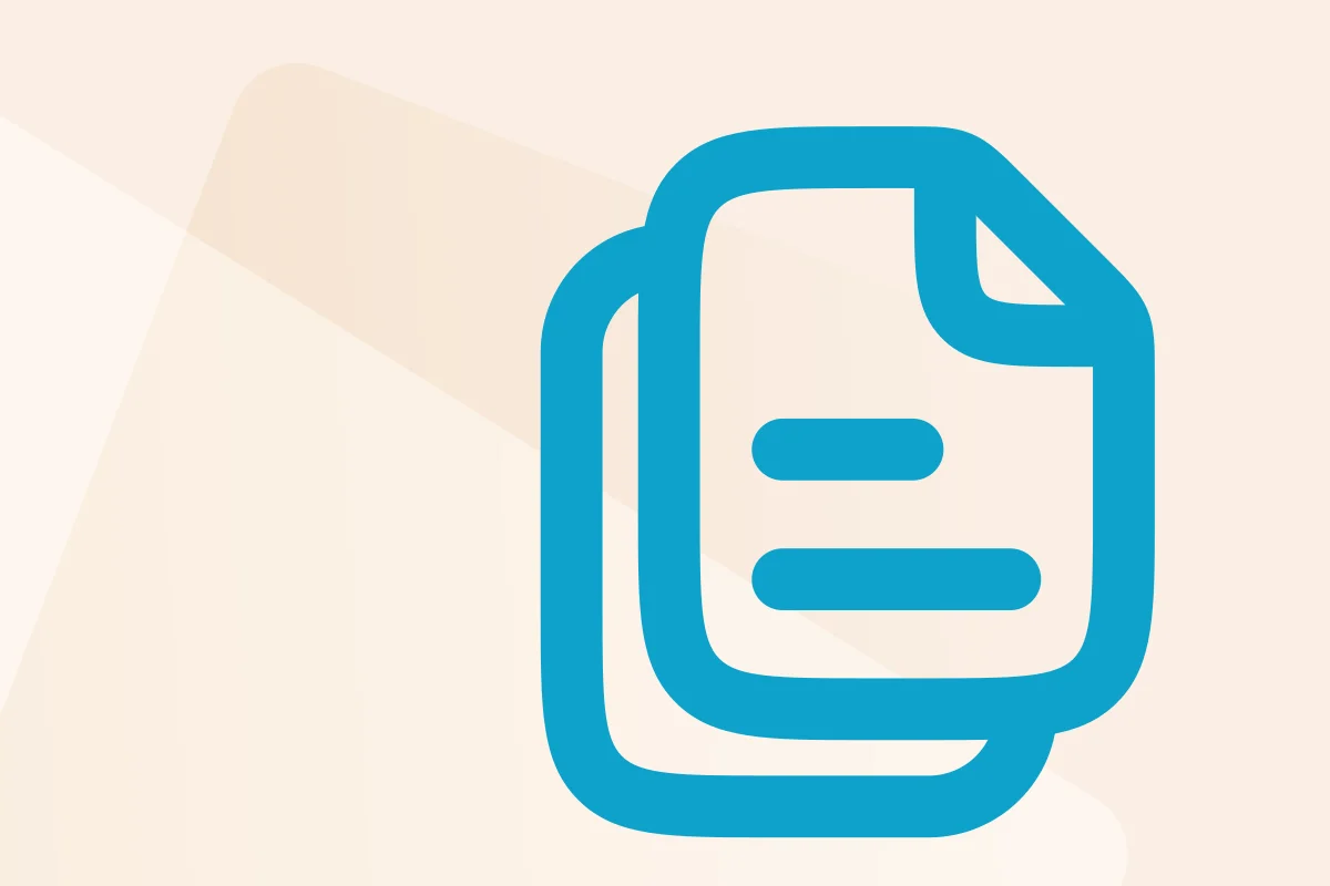 Symbol mit Dokument mit Eselsohr, steht für die Kategorie Verschiedenes, Symbolfarbe blau steht für Dateityp Word.