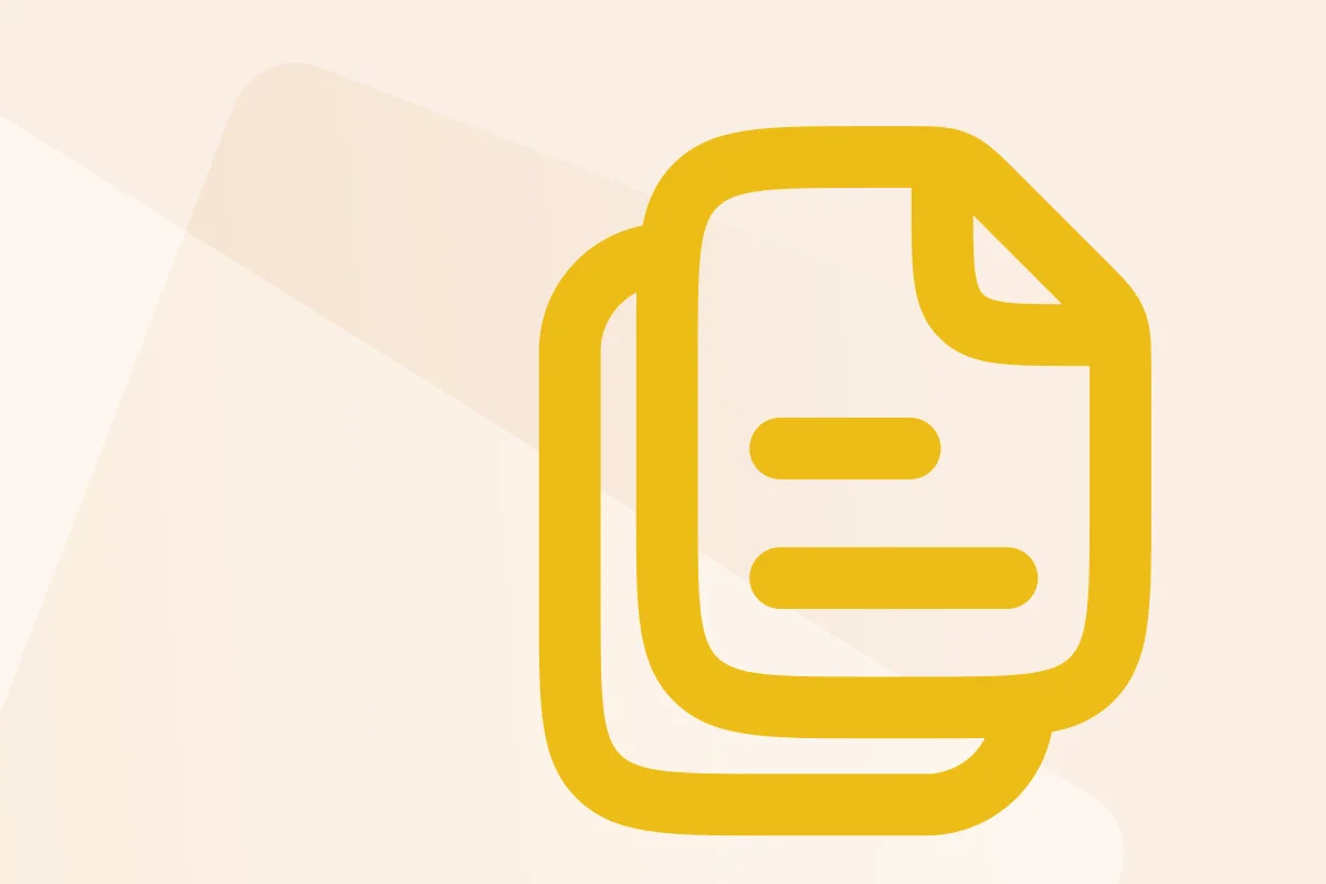 Symbol mit Dokument mit Eselsohr, steht für die Kategorie Verschiedenes, Symbolfarbe gelb kennzeichnet Dateityp Paket.