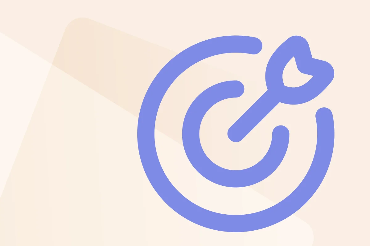 Symbol mit Zielscheibe und Pfeil, steht für die Kategorie Recht & Gesetz, Symbolfarbe lila steht für Dateityp Software.