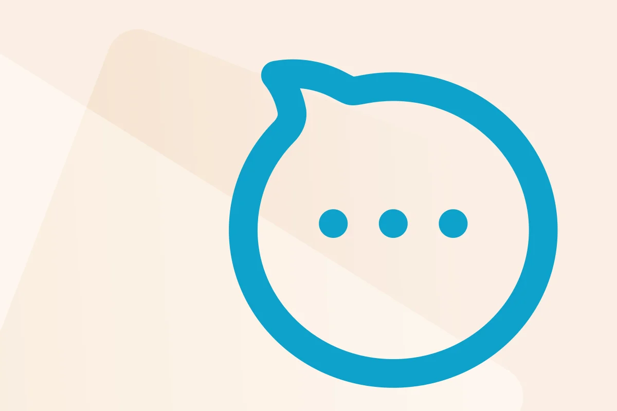 Symbol mit Sprechblase, steht für die Kategorie Muster-Reden, Symbolfarbe blau kennzeichnet den Dateityp Word.